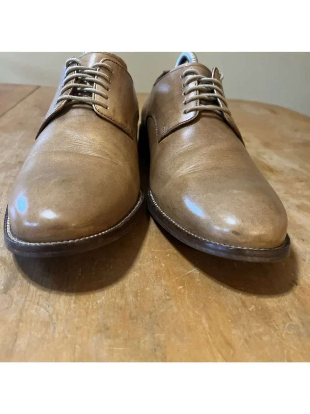Cole Haan Williams Cap Toe Shoes Mens Size 9 M British Tan Oxford Carmel Color